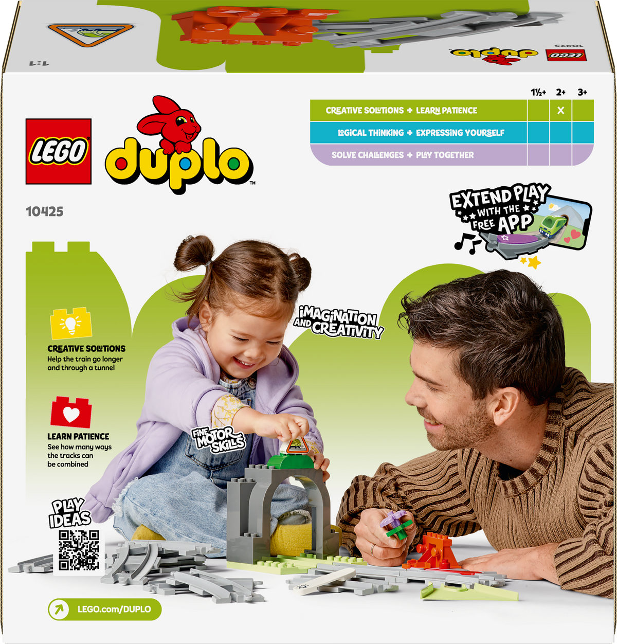 LEGO DUPLO 10425 Traukinio tunelis ir bėgių papildymo rinkinys