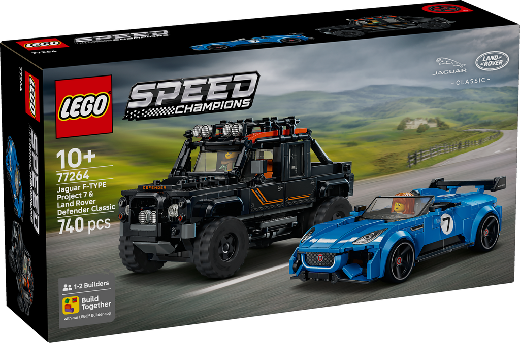 LEGO Speed Champions 77264 Jaguar Project 7 ir Land Rover Defender