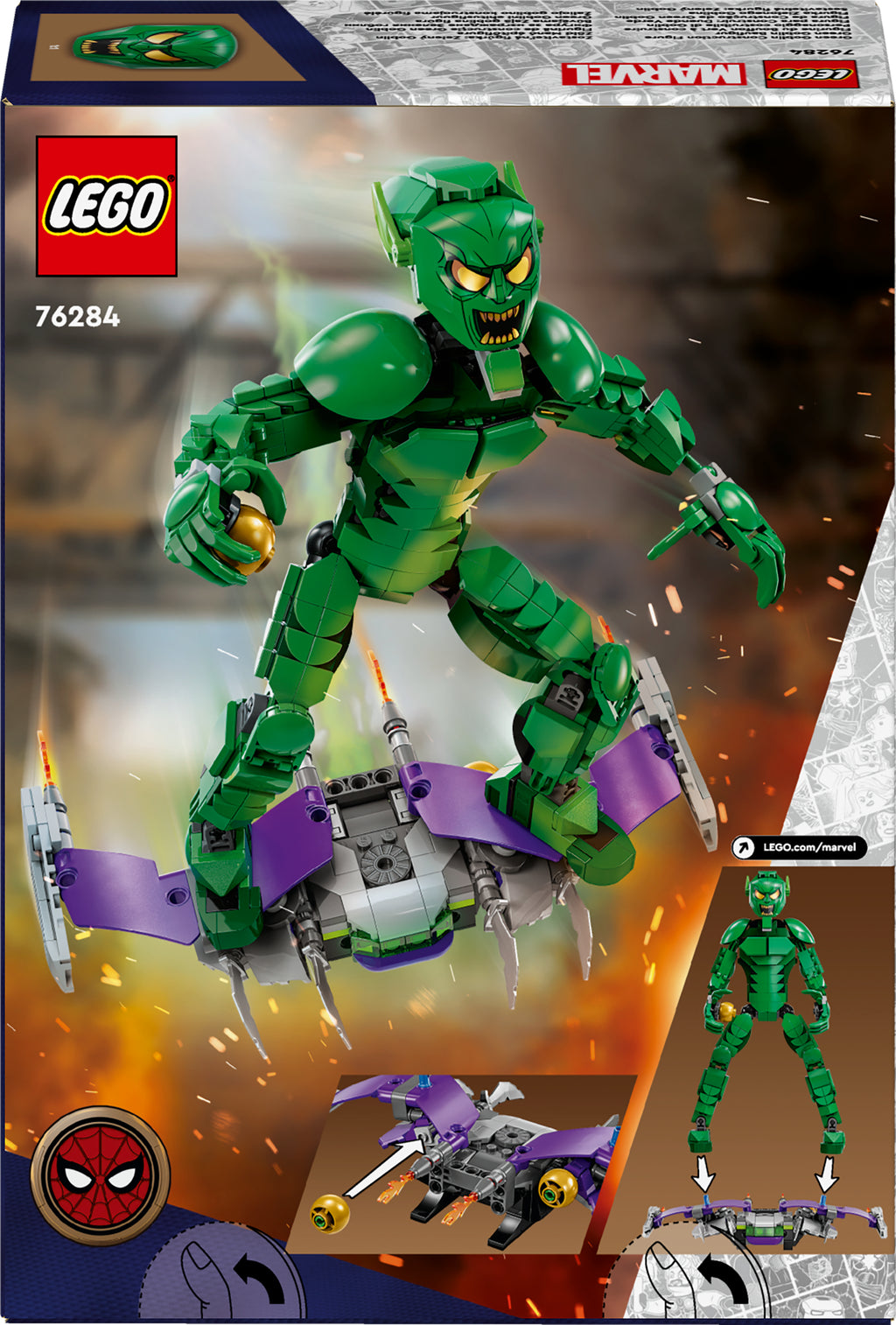 LEGO Marvel 76284 Žaliasis Goblinas – surenkama figūra