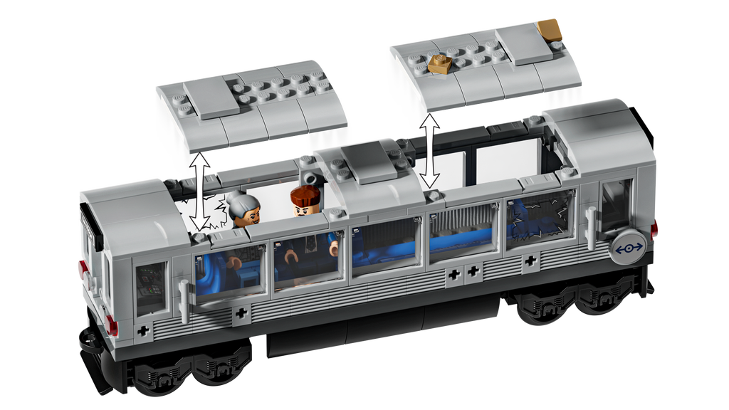 LEGO Marvel 76321 Žmogus-voras prieš daktarą Aštuonkojį: metro traukinio scena