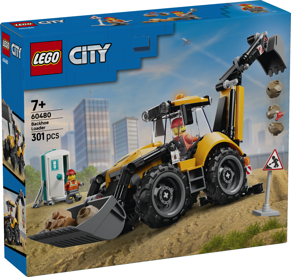 LEGO City 60480 Geltonas ekskavatorius-krautuvas