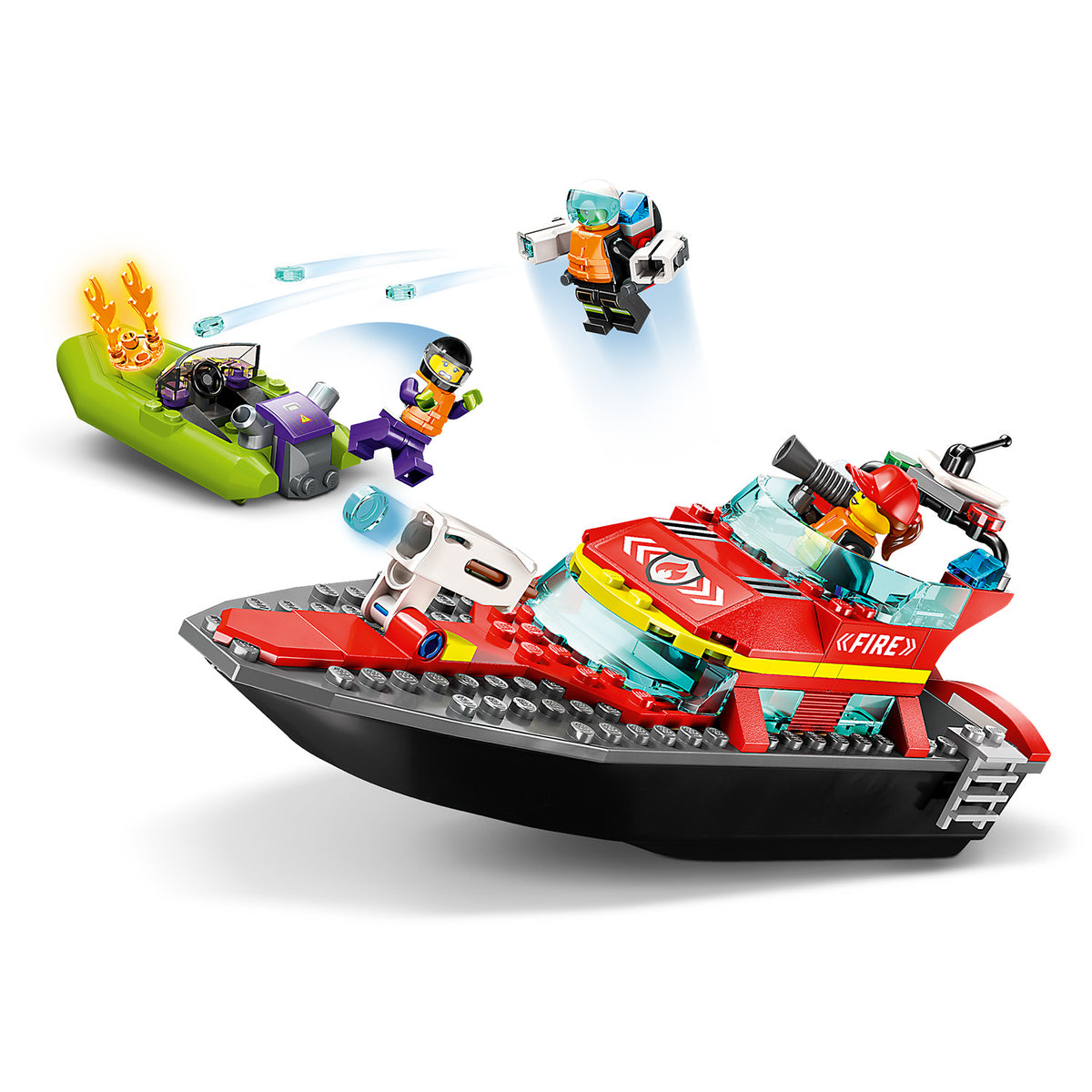 LEGO City 60373 Gaisrinis gelbėjimo laivas