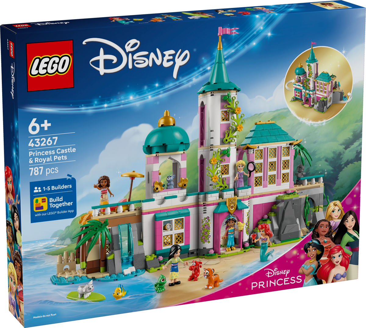 LEGO Disney 43267 Princesių pilis ir karališkieji augintiniai