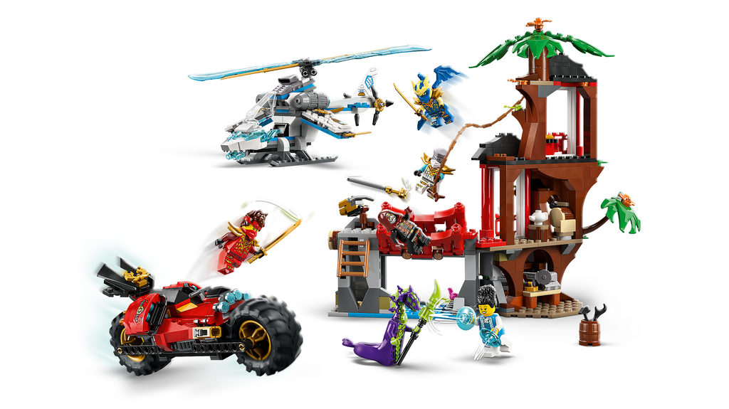 LEGO NINJAGO 71857 Nindzių transporto ir medžio namelio mūšis