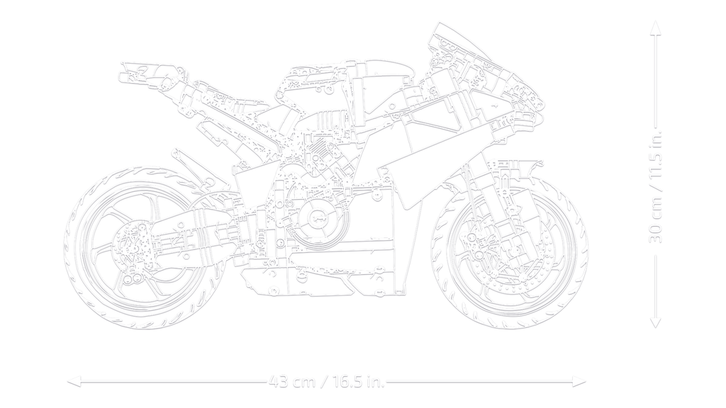 LEGO Technic 42202 Ducati Panigale V4 S motociklas