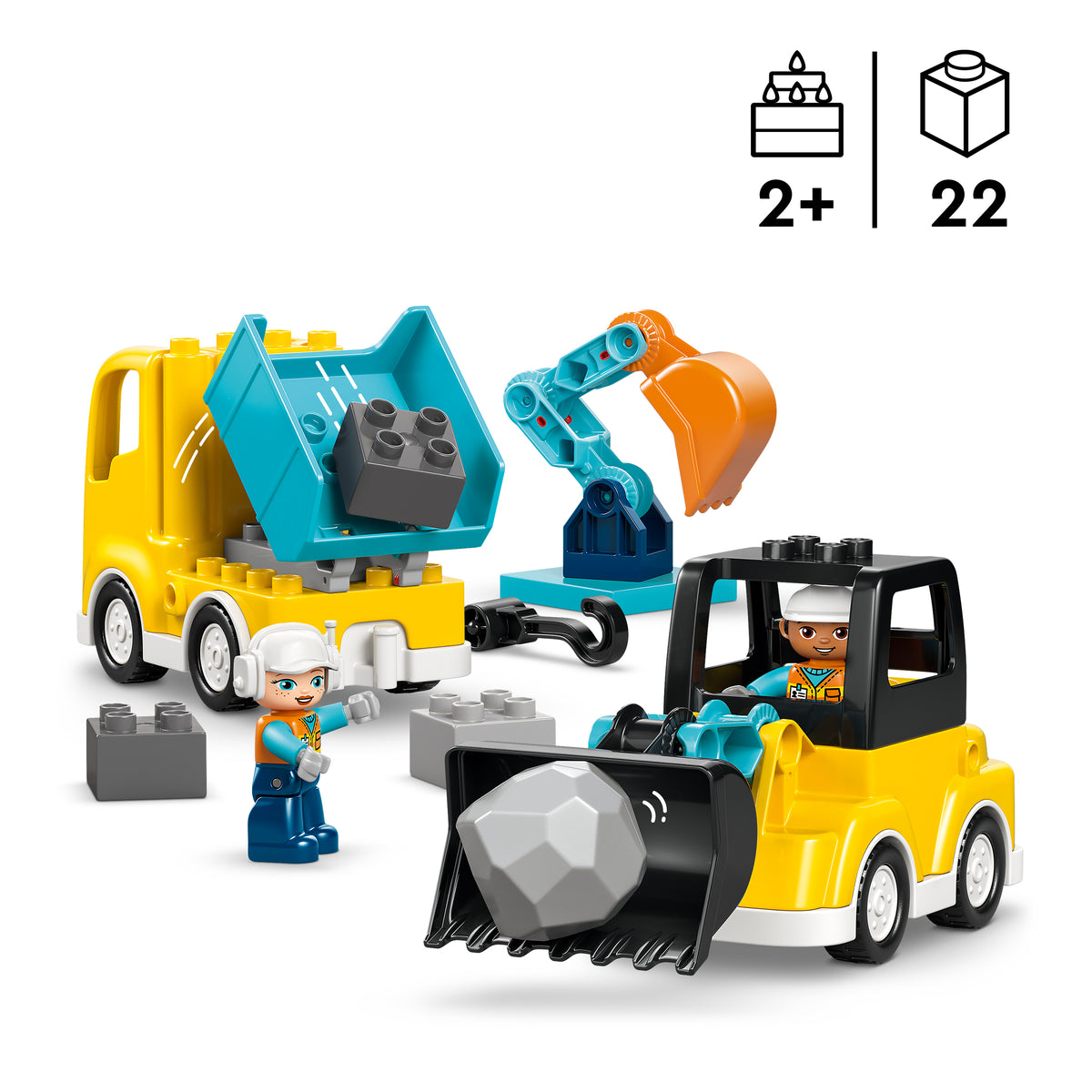 LEGO DUPLO 10475 Statybų mašinos 3 viename