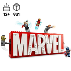 LEGO Marvel 76313 MARVEL logotipas ir minifigūrėlės