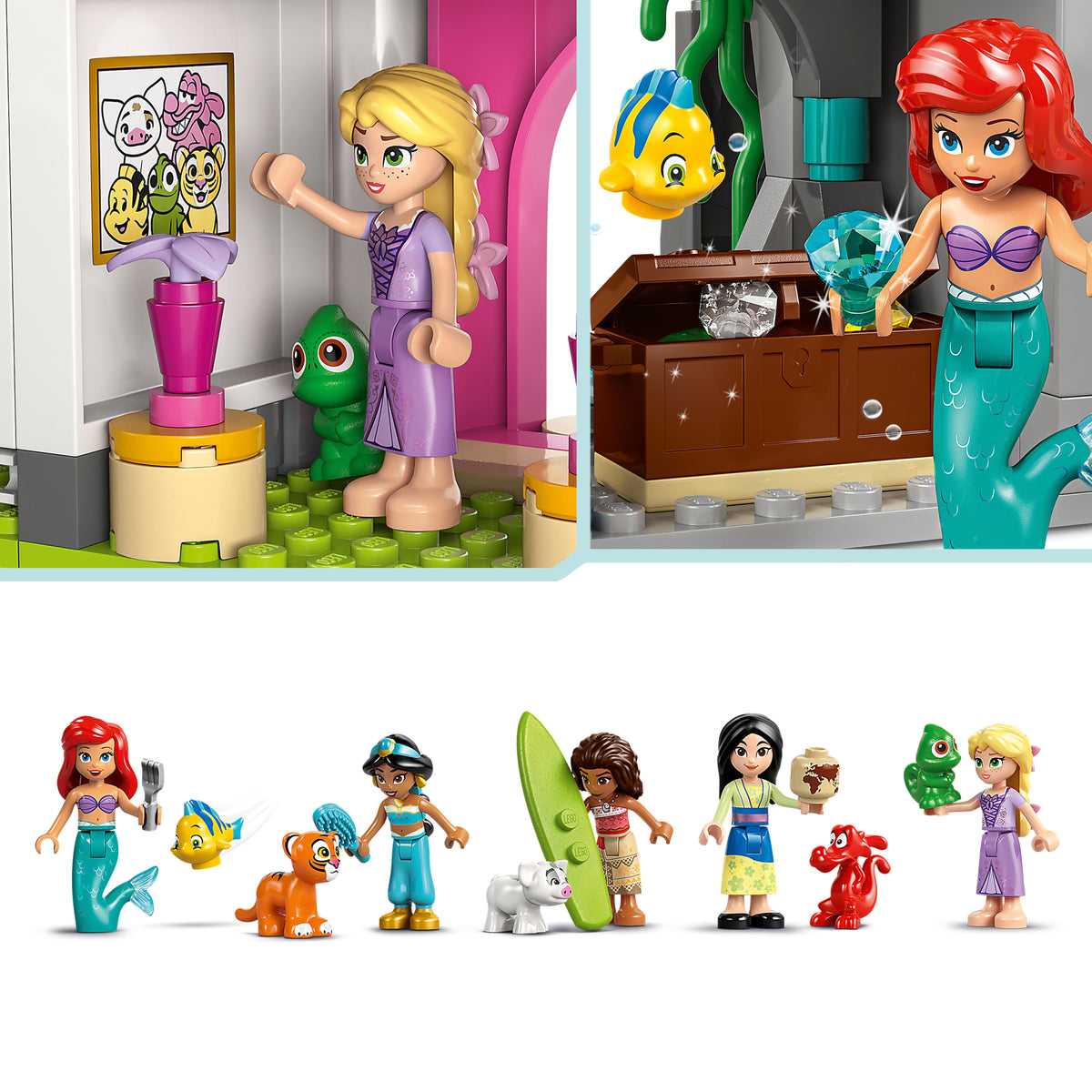 LEGO Disney 43267 Princesių pilis ir karališkieji augintiniai