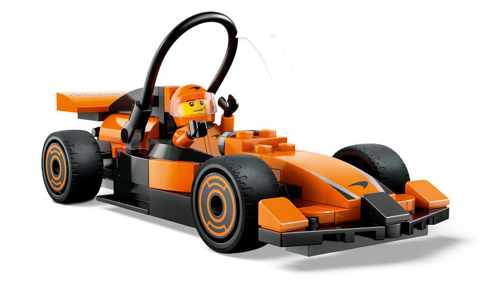 LEGO City 60442 F1 lenktynininkas su McLaren bolidu