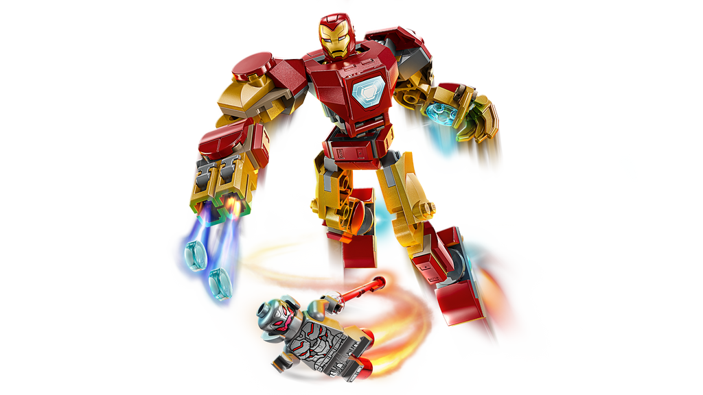 LEGO Marvel 76307 Geležinio žmogaus robotas prieš Ultroną
