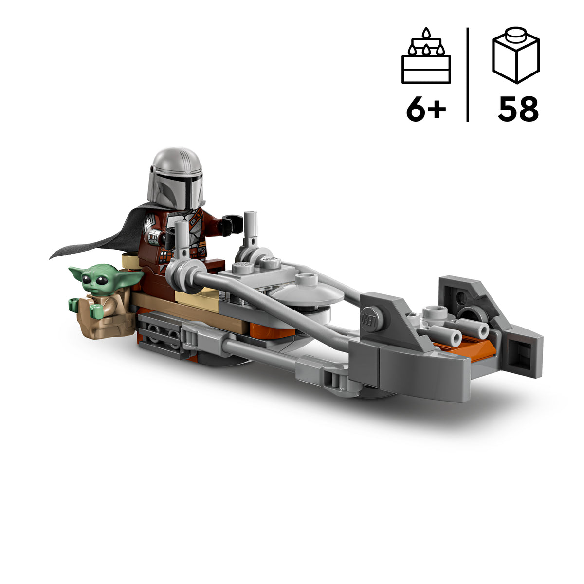 LEGO Star Wars 75436 Mandaloriečio ir Grogu skraidyklė