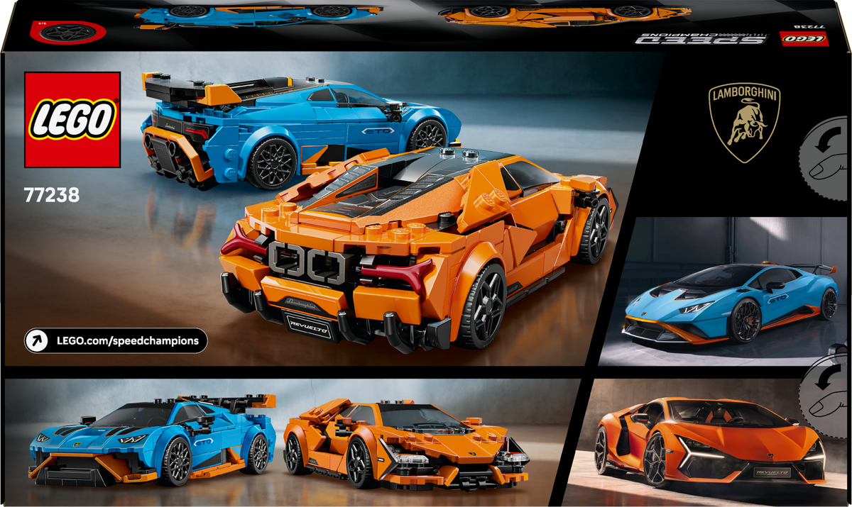LEGO Speed Champions 77238 Lamborghini Revuelto ir Huracán STO