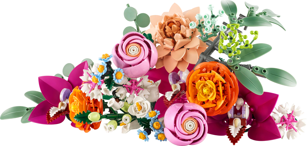 LEGO Botanicals 10342 Žavi rožinė gėlių puokštė