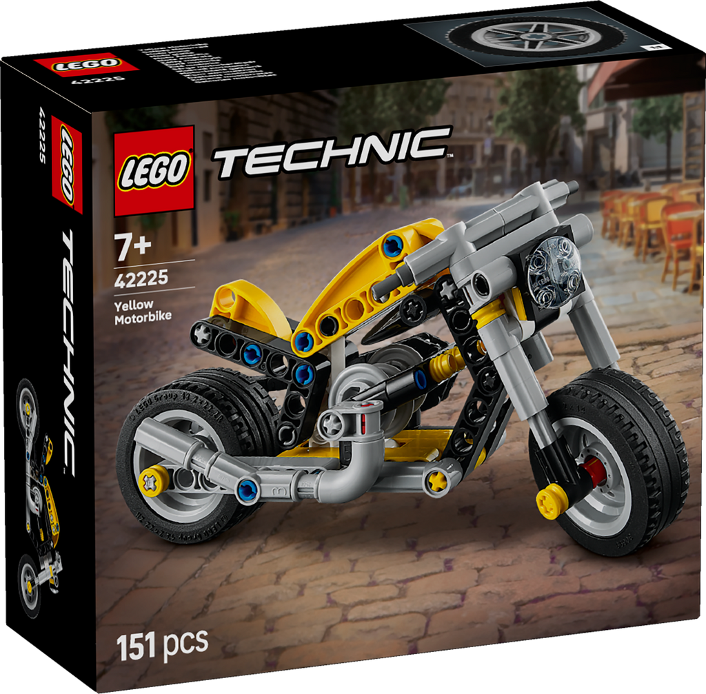 LEGO Technic 42225 Geltonas motociklas