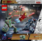 LEGO Marvel 76320 Geležinis žmogus ir Karo mašina prieš Hamerio dronus