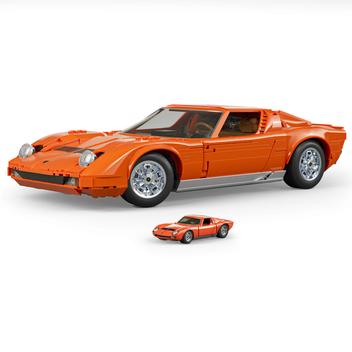 MATTEL BRICK SHOP HOT WHEELS Lamborghini ‘71 Miura P400 SV konstruktorius (JHF61)