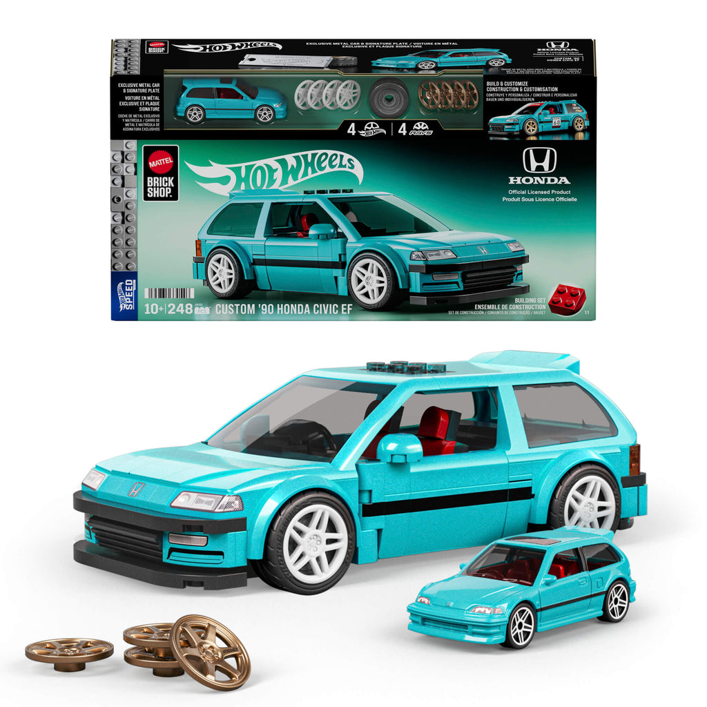 MATTEL BRICK SHOP HOT WHEELS Honda Custom 90 Civic EF konstruktorius (JHF62)