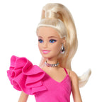 BARBIE DELUXE FASHIONISTAS mados lėlė rožine suknele (JJN73)