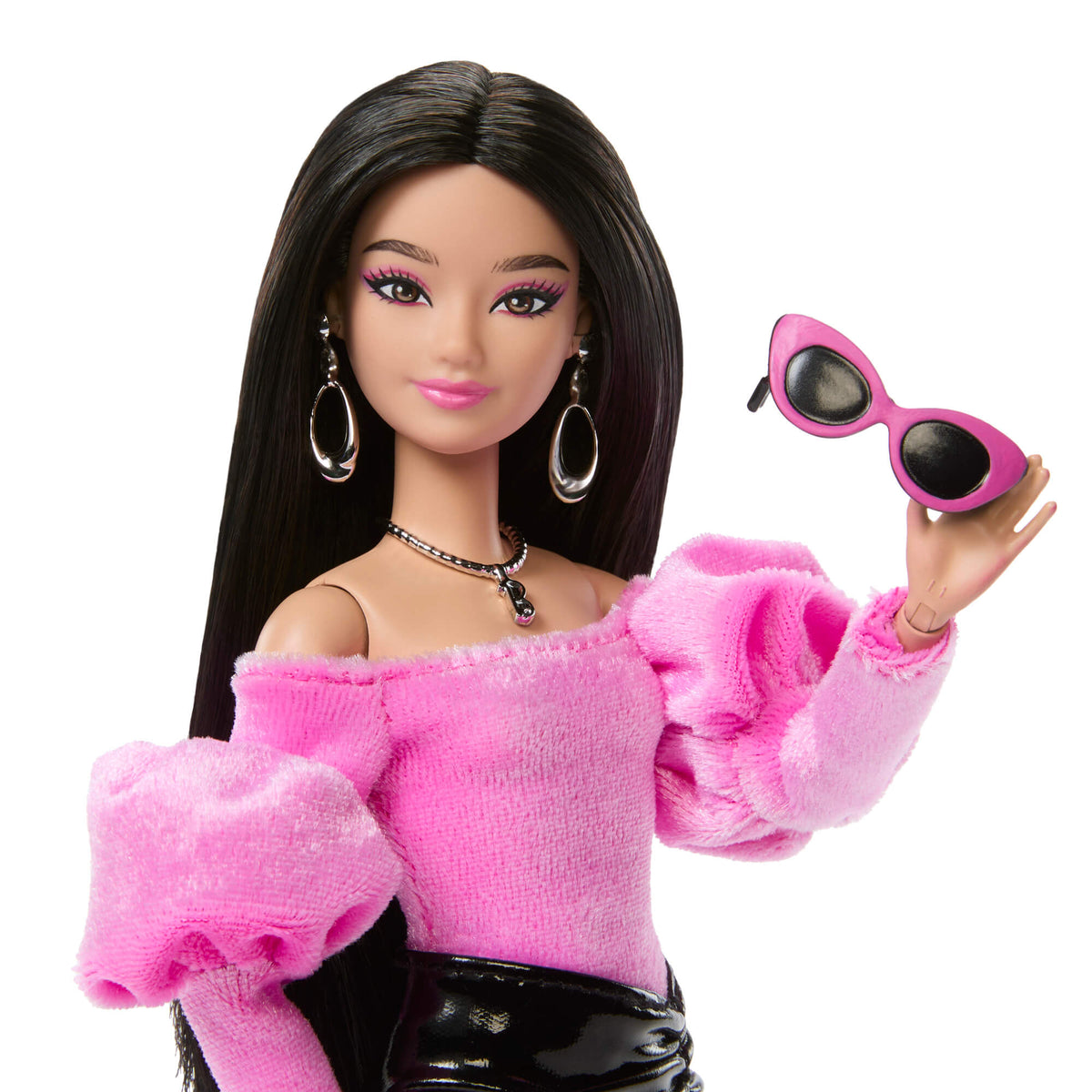 BARBIE DELUXE FASHIONISTAS mados lėlė rožine palaidine (JJN76)