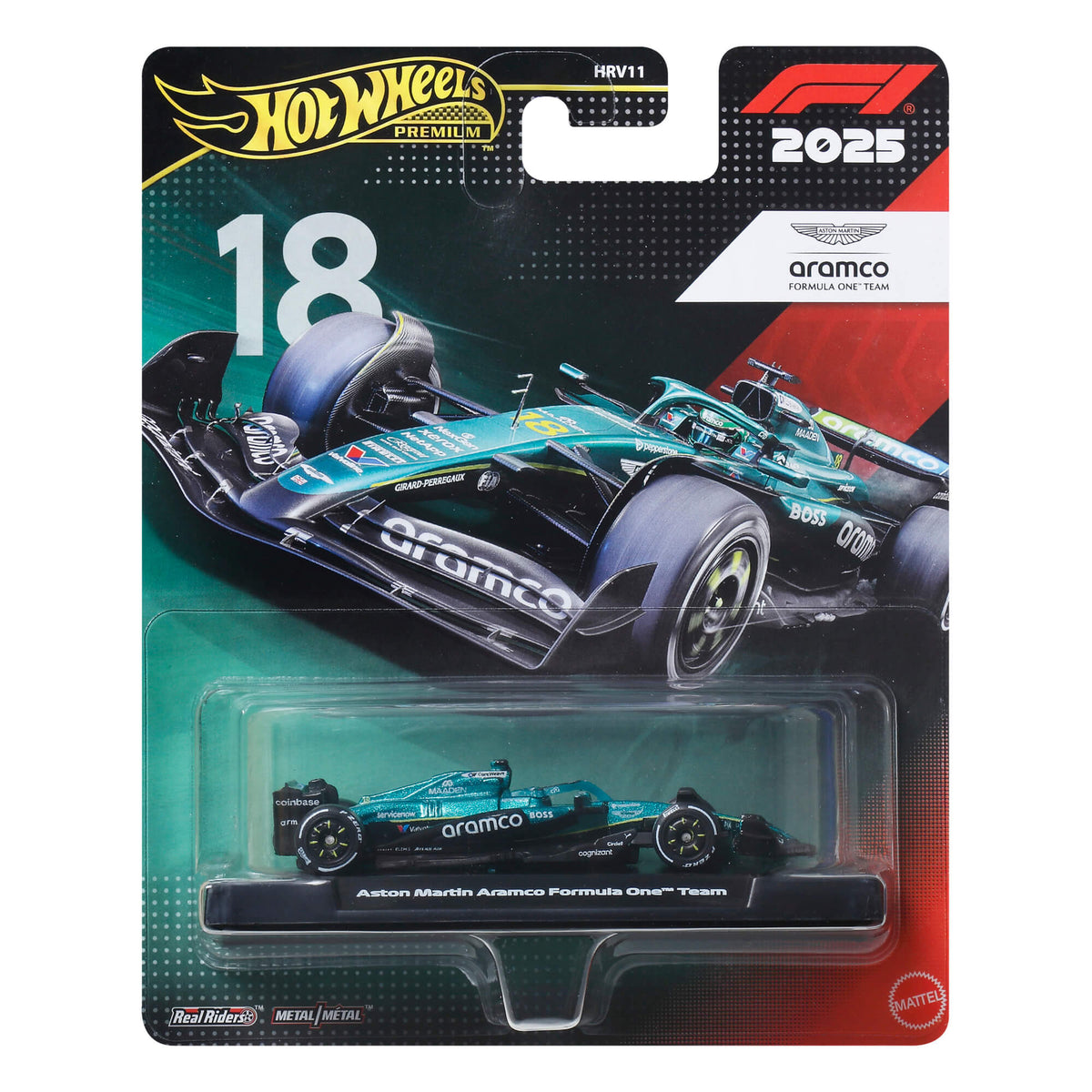 HOT WHEELS PREMIUM F1 Aston Martin Lance Stroll bolidas 18 (JKD87)