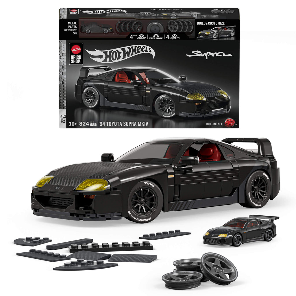 MATTEL BRICK SHOP HOT WHEELS Toyota Supra '84 MKIV konstruktorius (JKG40)