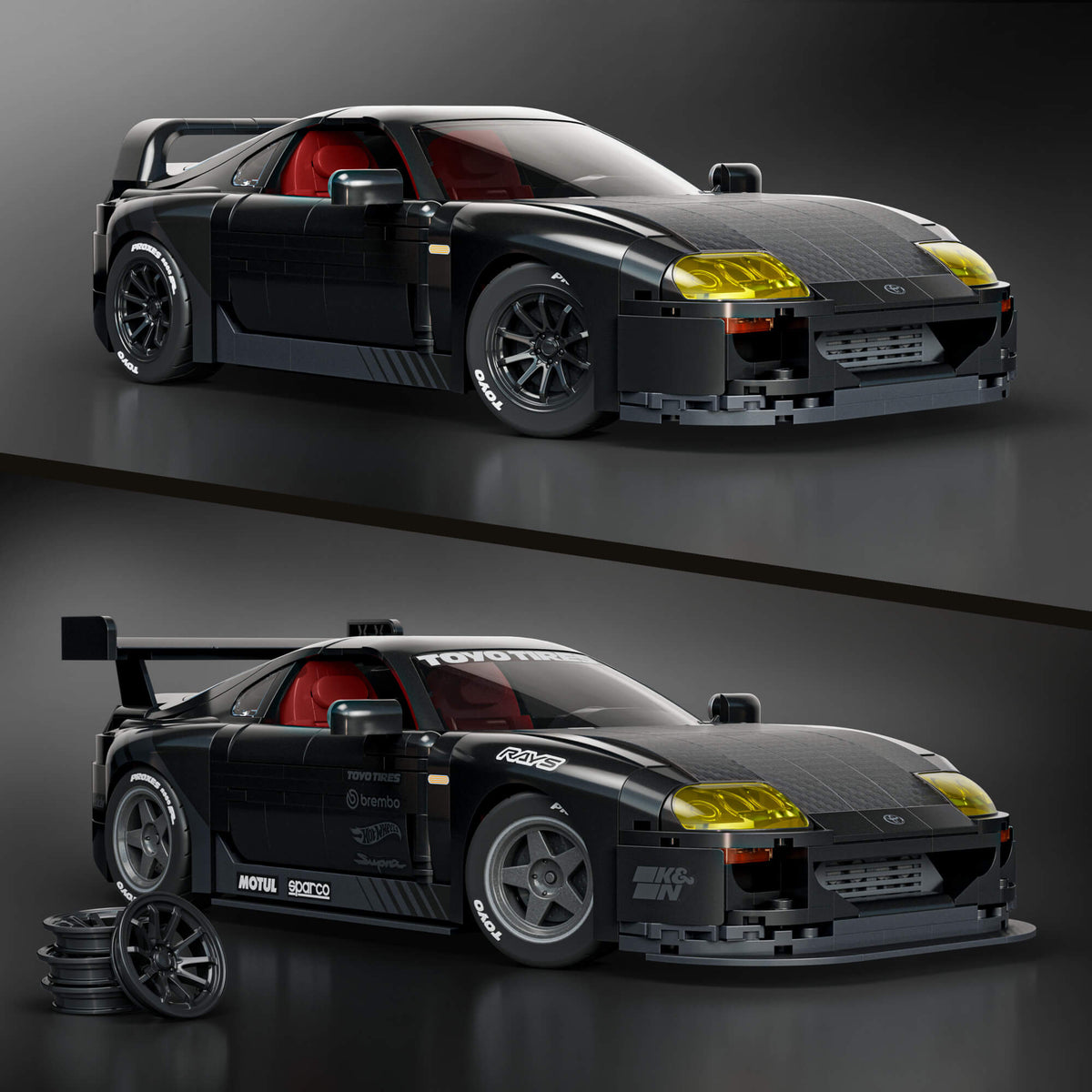 MATTEL BRICK SHOP HOT WHEELS Toyota Supra '84 MKIV konstruktorius (JKG40)
