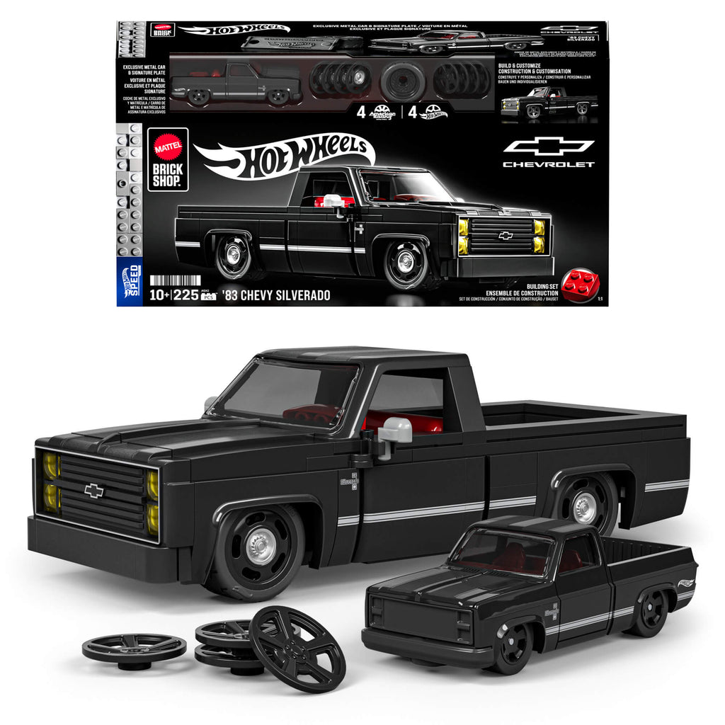 MATTEL BRICK SHOP HOT WHEELS Chevy '83 Silverado konstruktorius (JKG42)