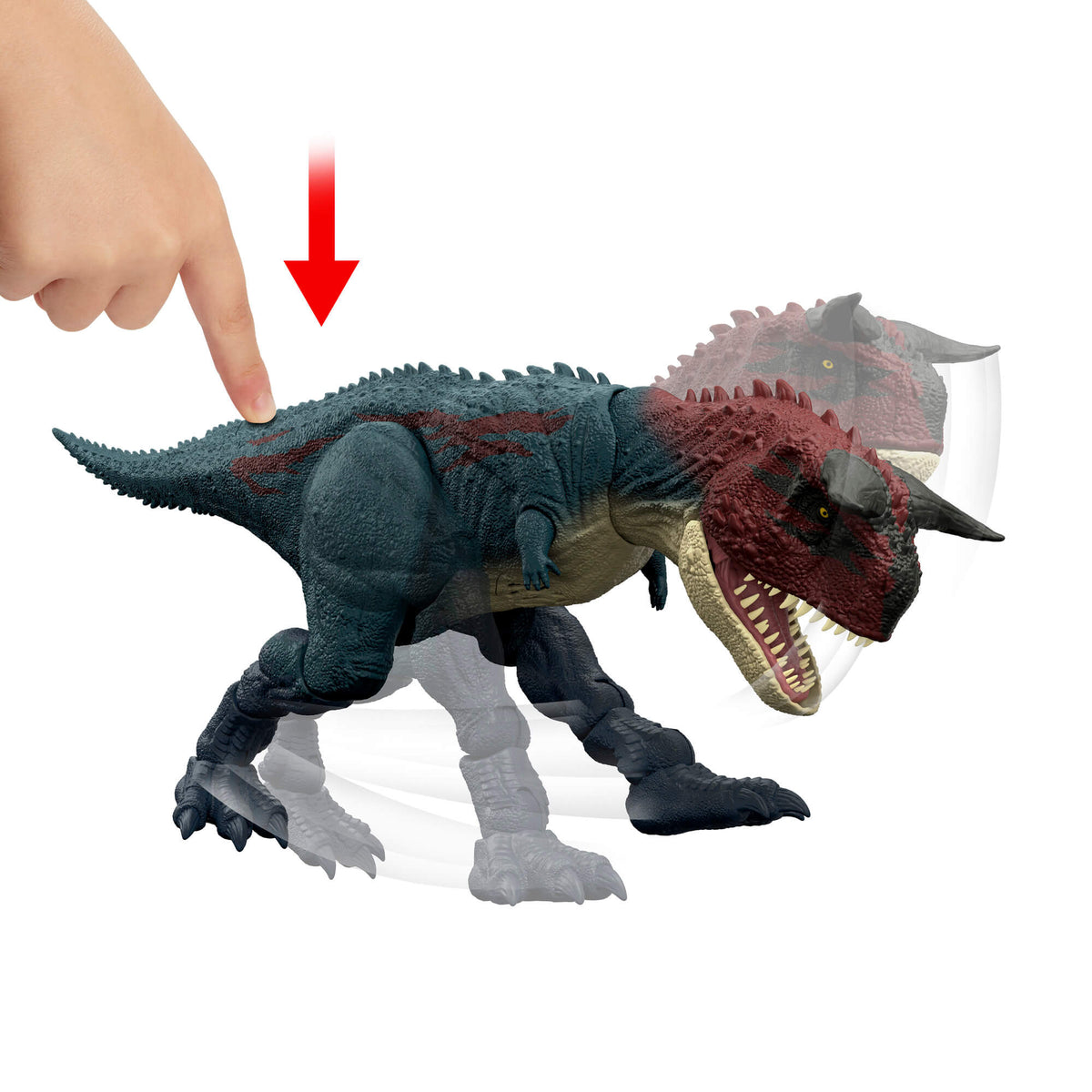 JURASSIC WORLD interaktyvus dinozauras – Carnotaurus (JKG85)