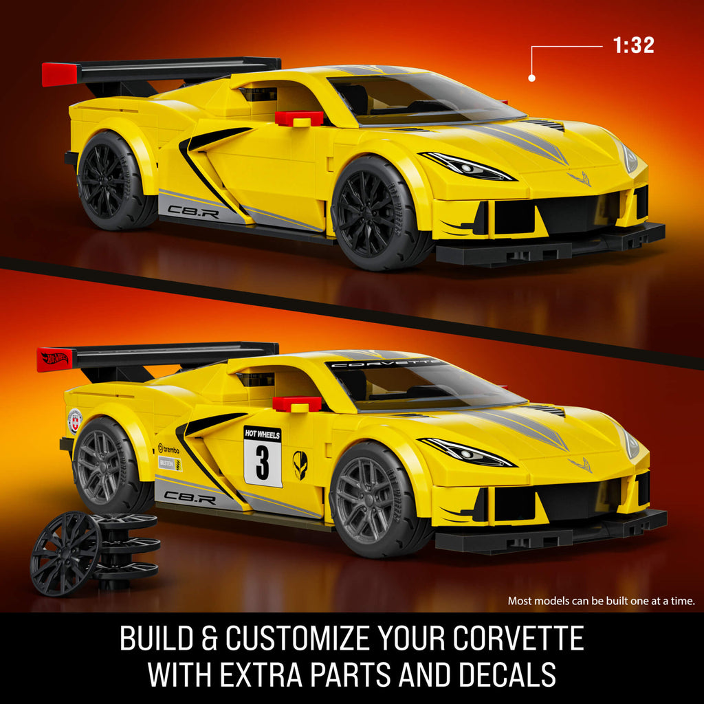 MATTEL BRICK SHOP HOT WHEELS '20 Corvette C8.R konstruktorius (JKR19)