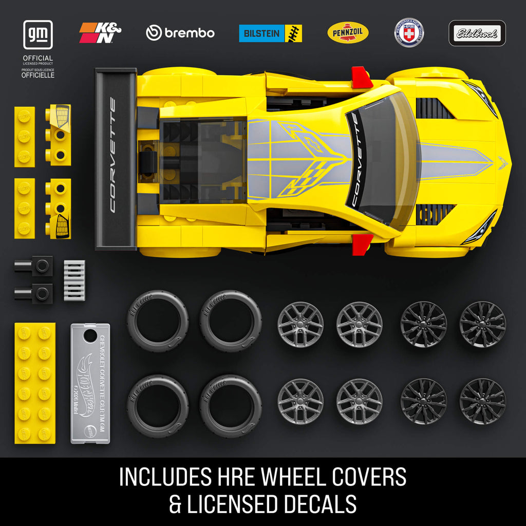 MATTEL BRICK SHOP HOT WHEELS '20 Corvette C8.R konstruktorius (JKR19)