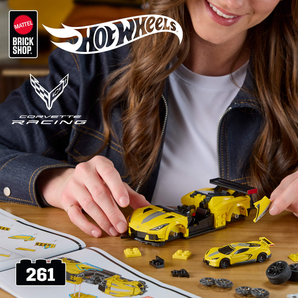 MATTEL BRICK SHOP HOT WHEELS '20 Corvette C8.R konstruktorius (JKR19)
