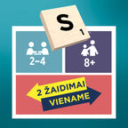 Stalo žaidimas SCRABBLE (medinis, LT)