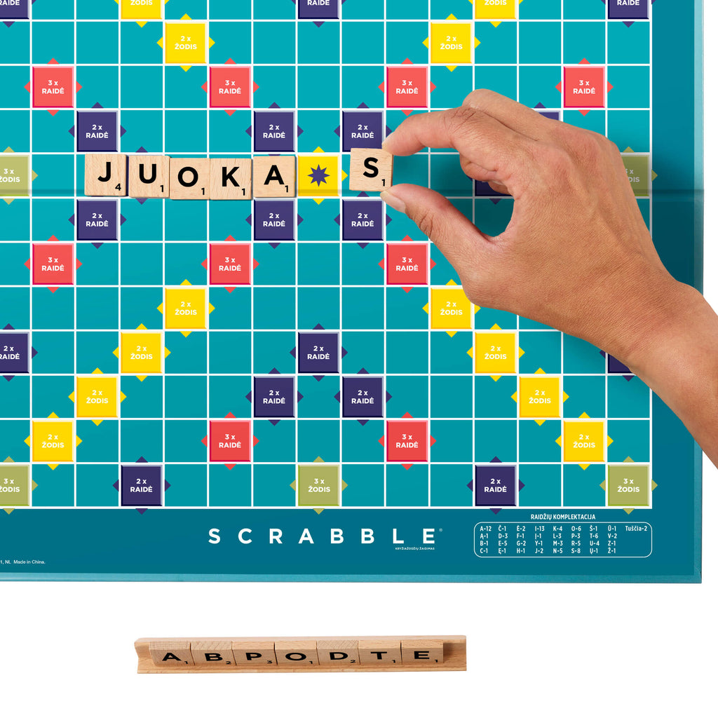 Stalo žaidimas SCRABBLE (medinis, LT)