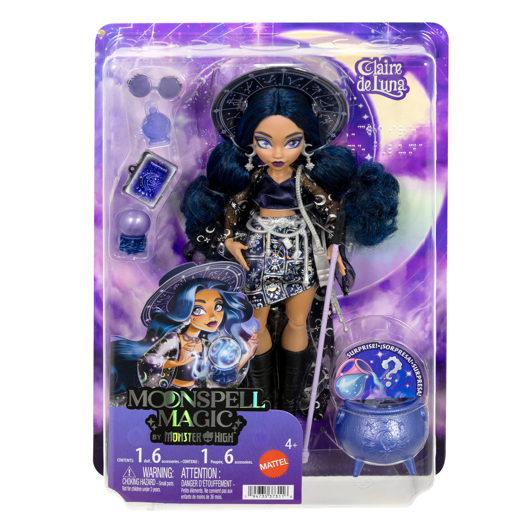 MONSTER HIGH MOONSPELL MAGIC lėlė Claire - aiškeregė kerėtoja (JMB89)