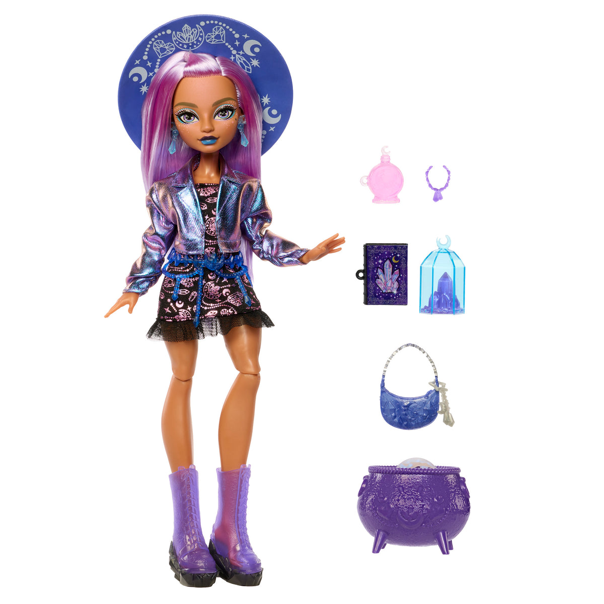 MONSTER HIGH MOONSPELL MAGIC lėlė Layla - kristalų kerėtoja (JMB90)