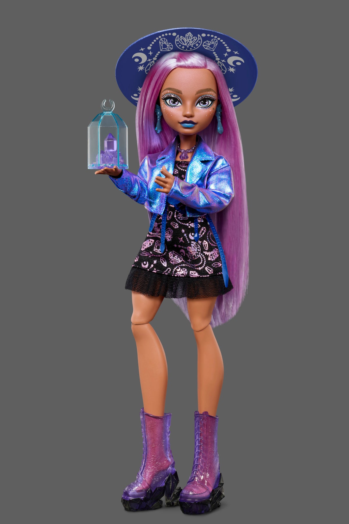 MONSTER HIGH MOONSPELL MAGIC lėlė Layla - kristalų kerėtoja (JMB90)