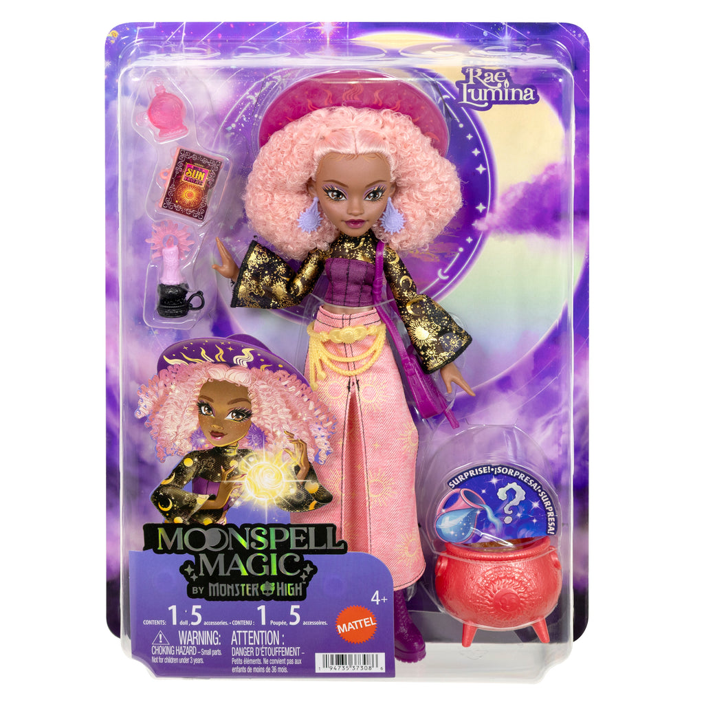 MONSTER HIGH MOONSPELL MAGIC lėlė Rae - saulės kerėtoja (JMB91)