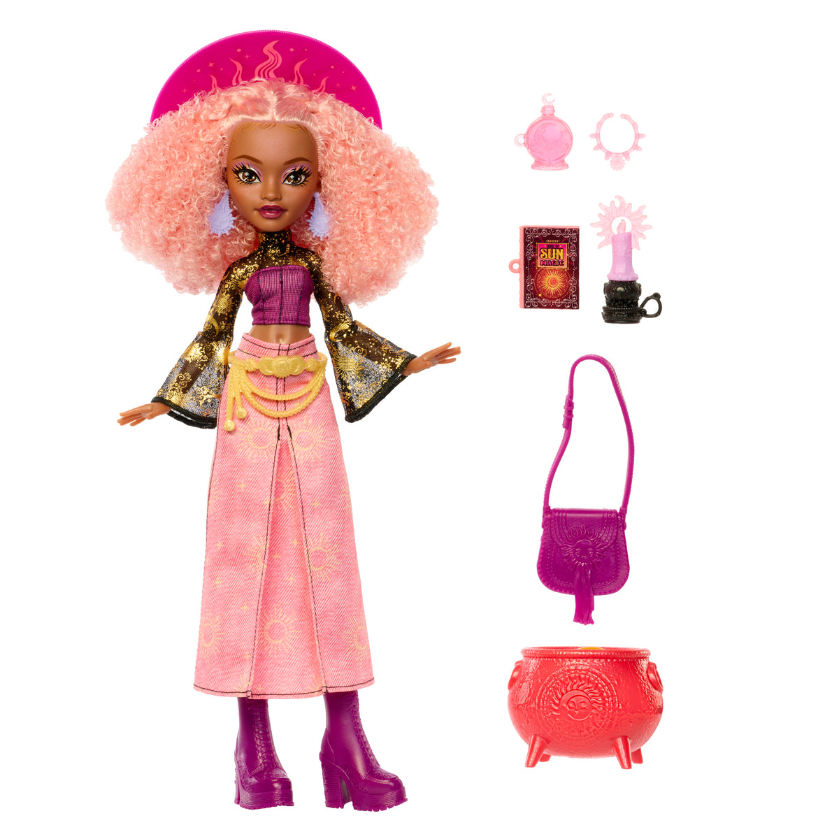 MONSTER HIGH MOONSPELL MAGIC lėlė Rae - saulės kerėtoja (JMB91)