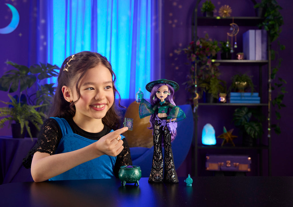 MONSTER HIGH MOONSPELL MAGIC lėlė Willow - gamtos kerėtoja (JMB92)