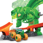 HOT WHEELS MONSTER TRUCKS MUTANT CHAOS trasa su slaimu – Monstro sunaikinimas (JMK90)