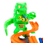 HOT WHEELS MONSTER TRUCKS MUTANT CHAOS trasa su slaimu – Monstro sunaikinimas (JMK90)