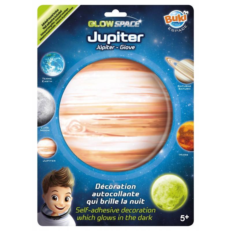 Šviečiantis tamsoje lipdukas Jupiteris 3D