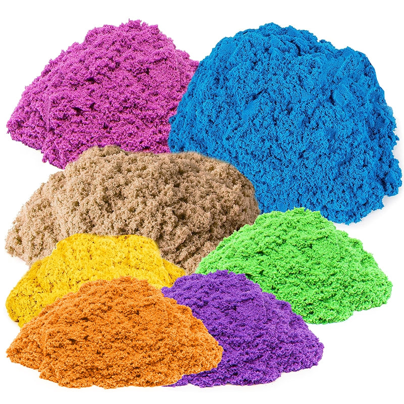 Kinetinio smėlio rinkinys su pripučiama dėže ir formelėmis – 4,5 kg