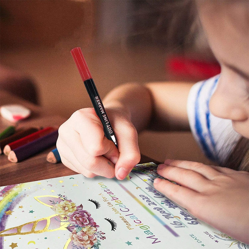 Kontūriniai markeriai, 12 vnt.