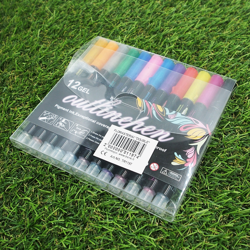 Kontūriniai markeriai, 12 vnt.