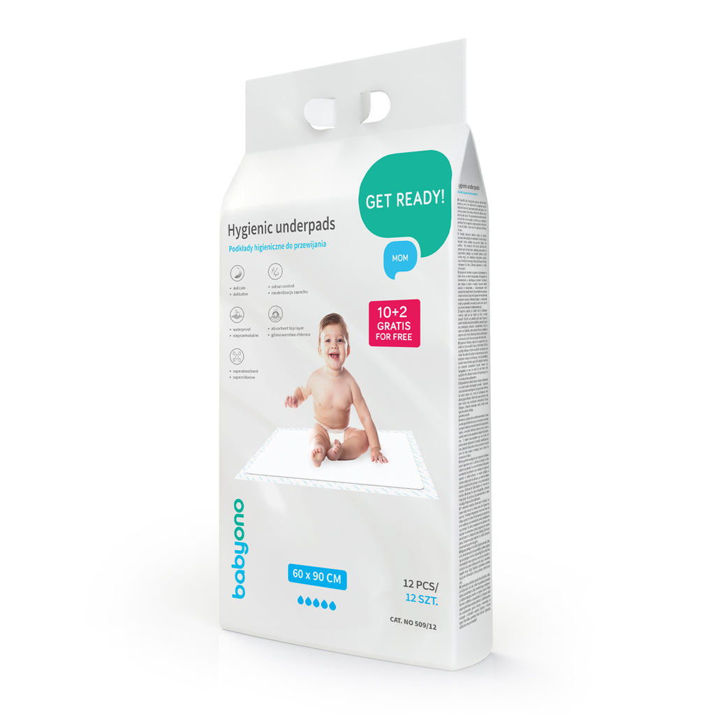 Babyono kūdikio pervystymo paklotai 12vnt 60x90 509/12