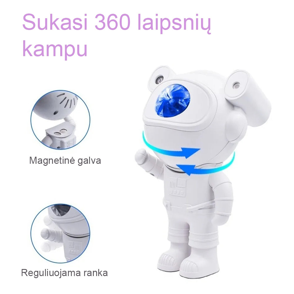 LED Projektorius su kolonėle ASTRONAUTAS