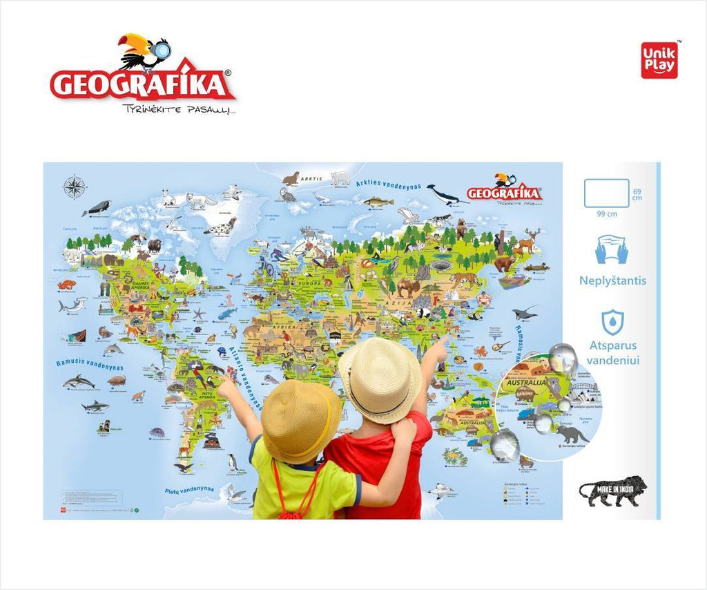 Mokomasis stalo žaidimas Geografika - Tyrinėk Pasaulį lietuvių kalba 4+