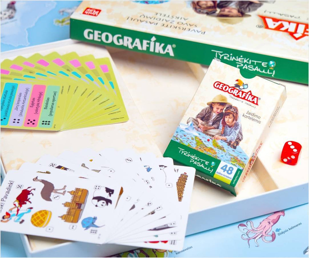 Mokomasis stalo žaidimas Geografika - Tyrinėk Pasaulį lietuvių kalba 4+