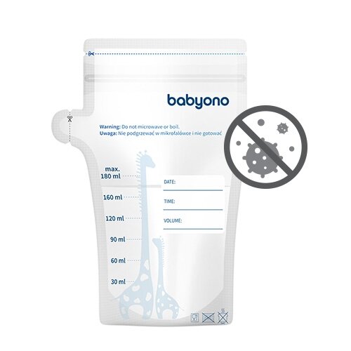 Babyono maišeliai motinos pienui laikyti užšaldyti 30 vnt.x180 ml, 1084